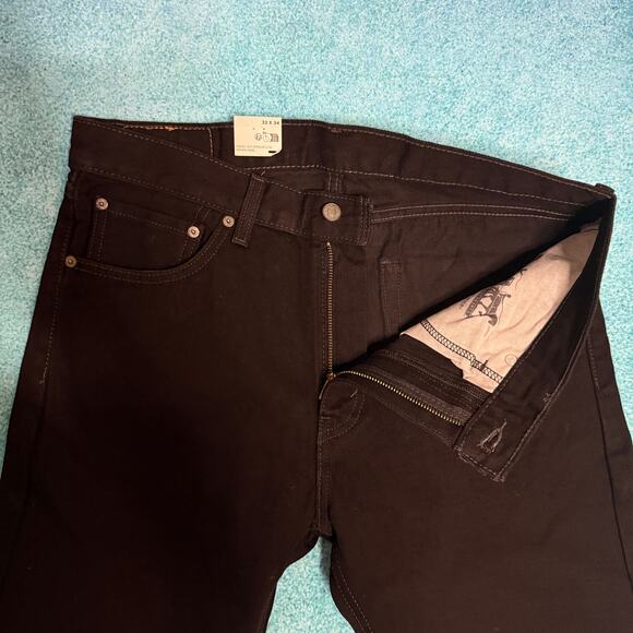 Levi’s 505 Men’s Jeans 33x34 Black Regular Fit 100% Cotton NWT Made in Egypt - Picture 11 of 16